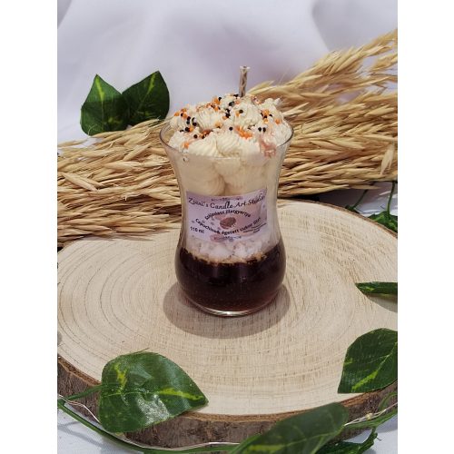 Török teás illatgyertya  Cappuchino-Égetett cukor