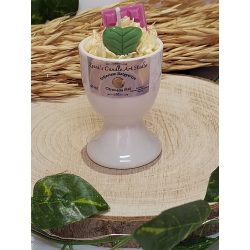 Kerámia tojástartós illatgyertya  Citronella